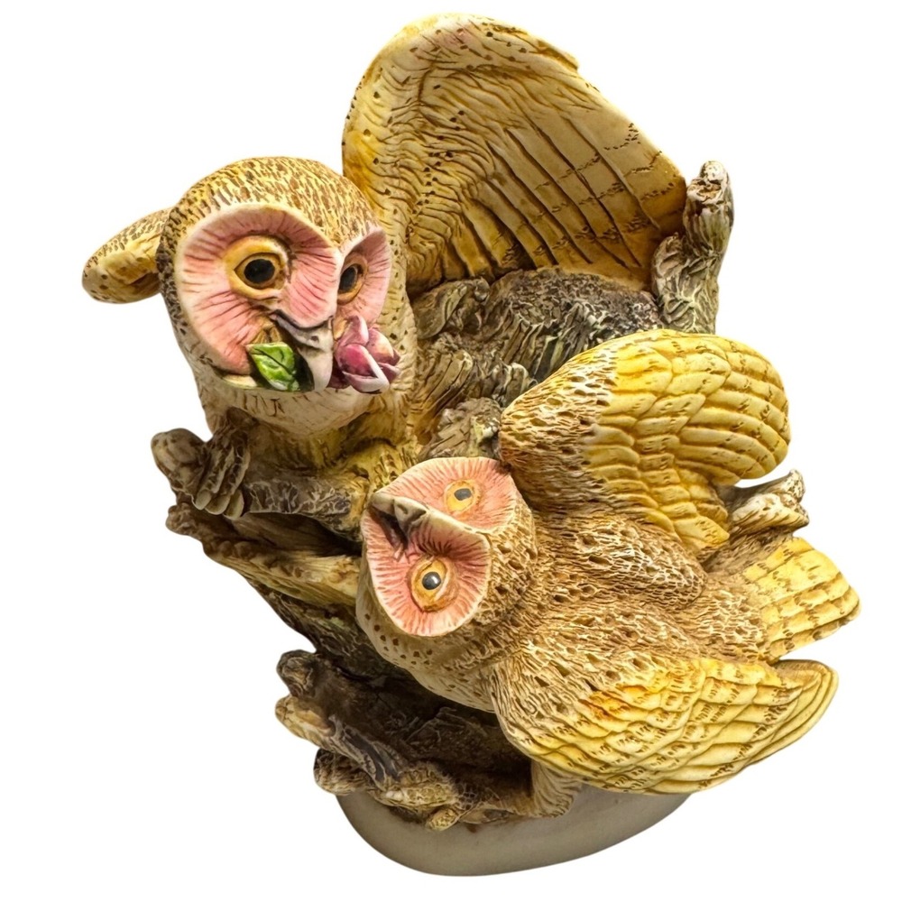 Harmony Kingdom Tender Is The Night Barn Owls Box Figurine TJSER99‎ Edition 1